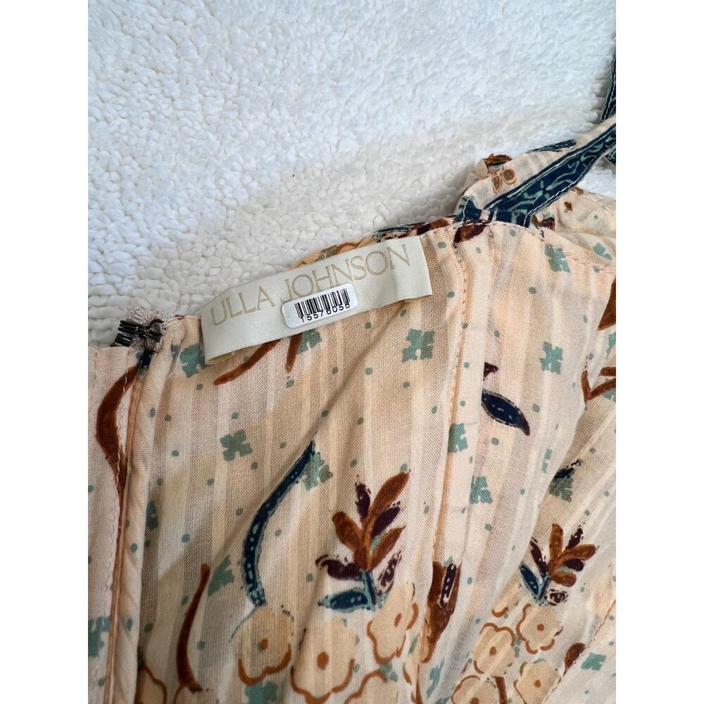 Ulla Johnson Portia Floral Print Midi Dress Boho Cottagecore Costal Summer, Sz 6 - Picture 13 of 14